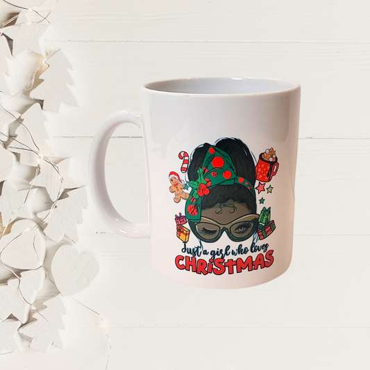 Girl Who Loves Christmas Mug