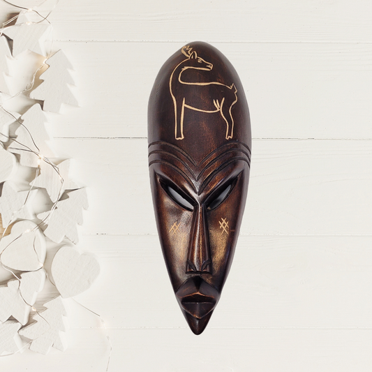 Ghanaian Hand Carved Mask Large-Holiday Edition