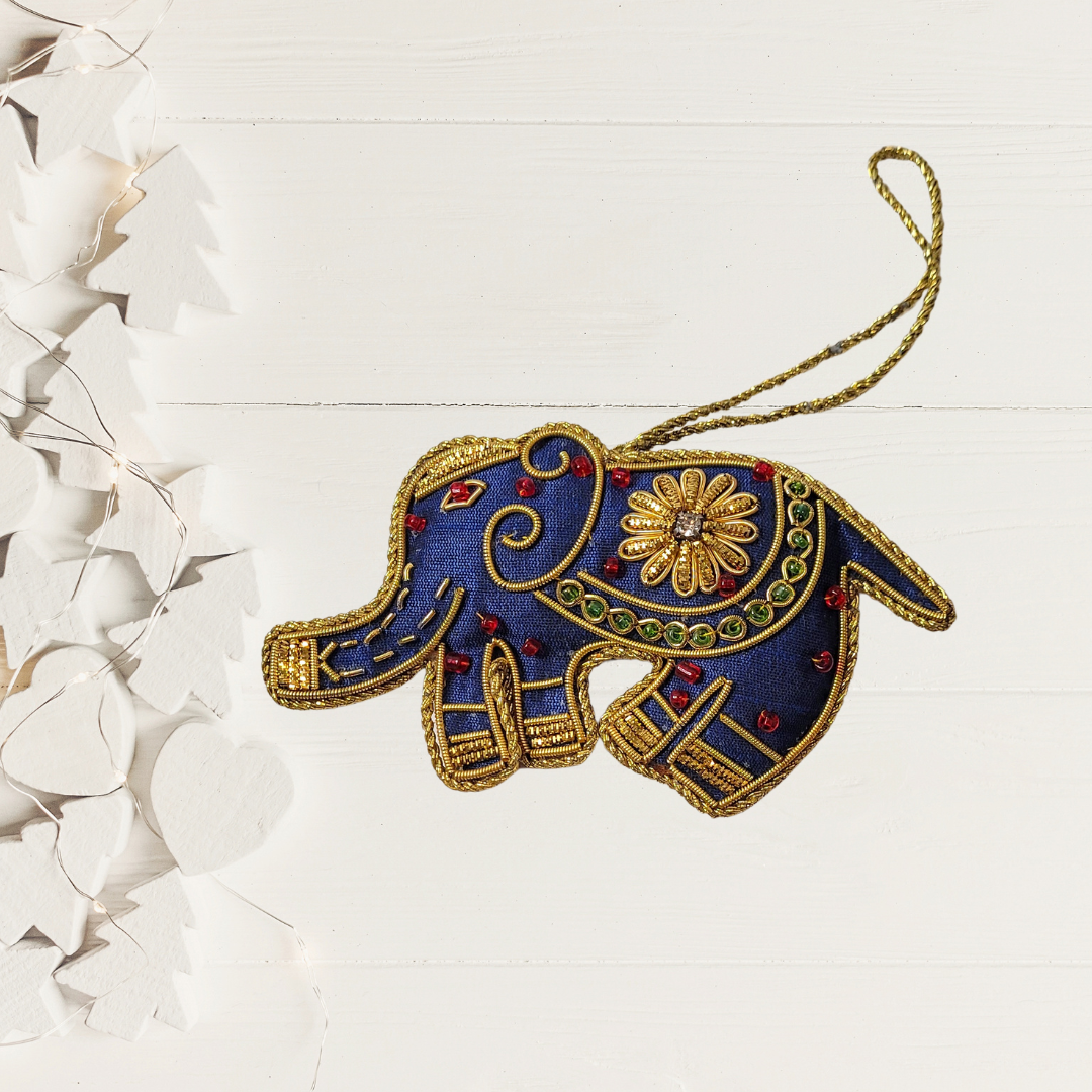 Elephant Zari Ornament