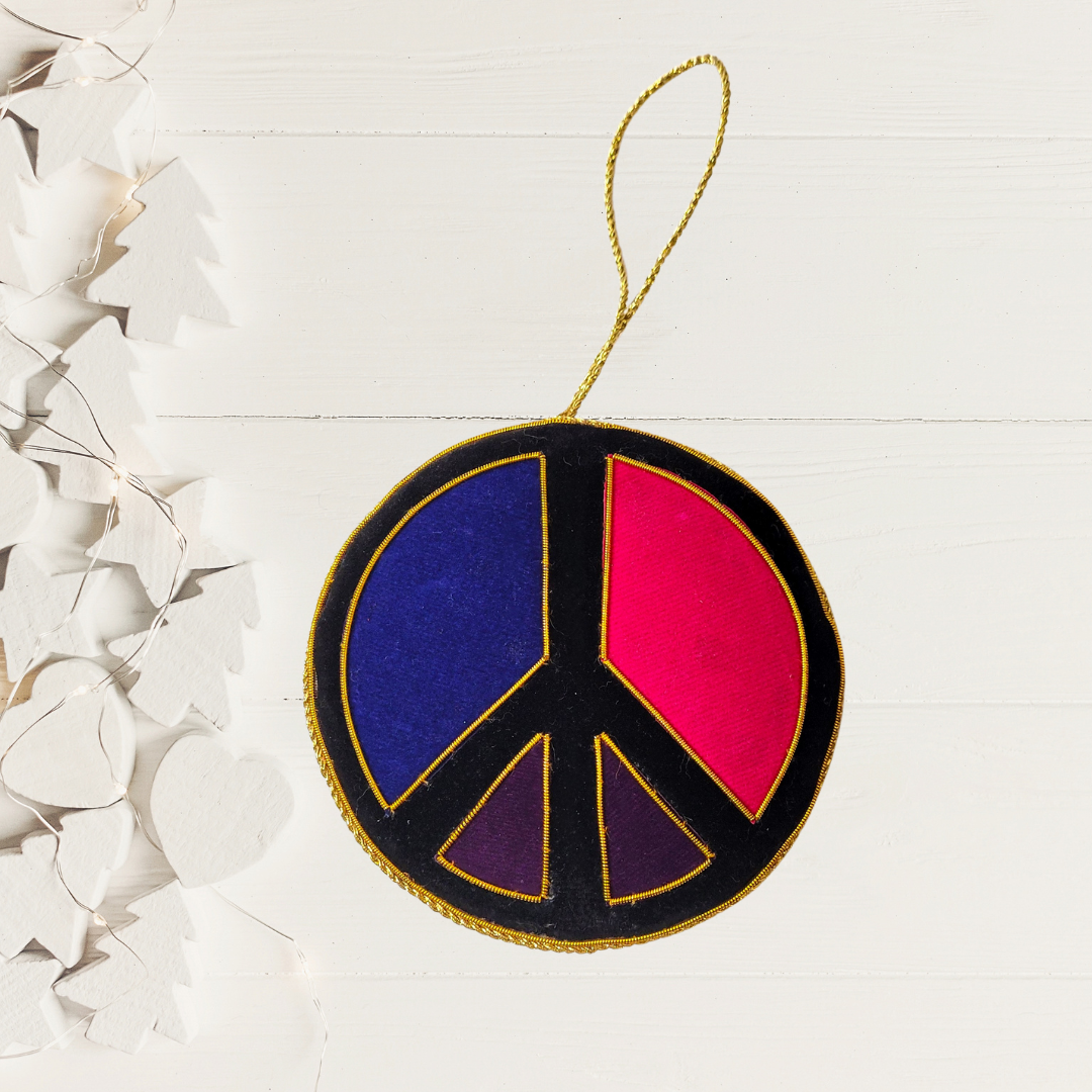 Peace Zari Ornament